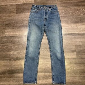 Levi’s 501 Button Fly Straight Jeans Womens 25 X 30
